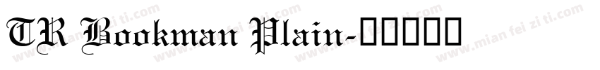 TR Bookman Plain字体转换